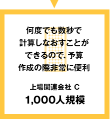 上場関連会社 C 1,000人規模